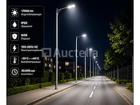 5 x led straatlamp 150w – 6400k koud wit - grijs – ip65 – florida-150 - afbeelding 2 van  5