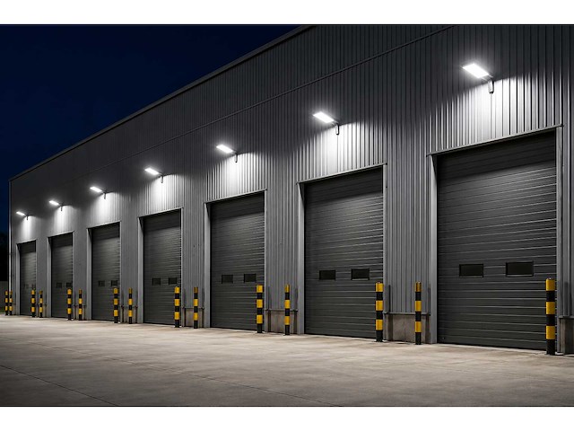 5 x led straatlamp 150w – 6400k koud wit - grijs – ip65 – florida-150 - afbeelding 2 van  5