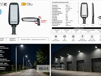5 x led straatlamp 150w – 6400k koud wit - grijs – ip65 – florida-150 - afbeelding 6 van  6