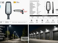 5 x led straatlamp 200w – 6400k koud wit - grijs – ip65 – florida-200 - afbeelding 6 van  6