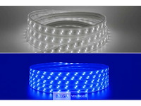 5 x led strip – 25 meter – 10w/m – blauw & koud wit – ip65 waterdicht - afbeelding 2 van  6