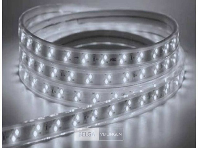 5 x led strip – 25 meter – 10w/m – wit & warm wit – ip65 waterdicht - afbeelding 3 van  6