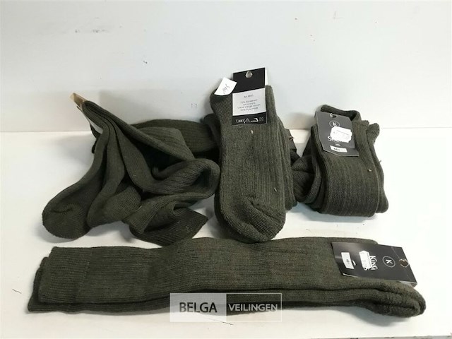 5 x leger sokken groen 48+ 70% wol – 30% polyamide - afbeelding 1 van  3