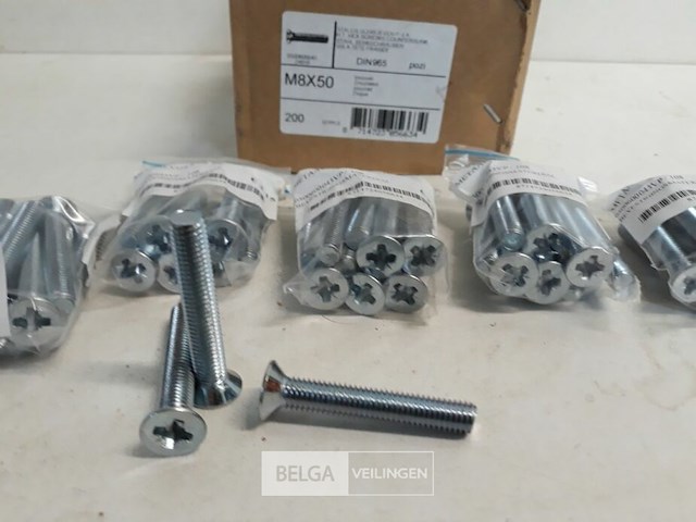 5 x metaalvijzen kruiskop m8x50 mm 10 stuks - afbeelding 3 van  3