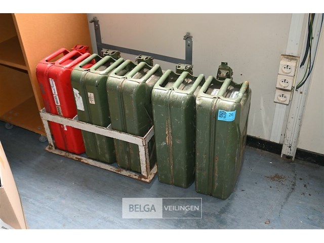 5 x metalen jerrycan - afbeelding 1 van  5