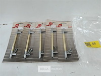 5 x meubelgreep chroom/vermessingd 128 mm - afbeelding 1 van  3