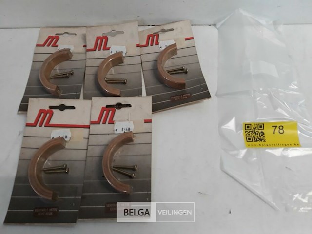 5 x meubelgreep hout beuk 64 mm - afbeelding 2 van  3
