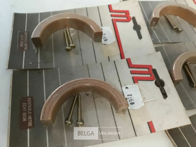 5 x meubelgreep hout beuk 64 mm - afbeelding 3 van  3