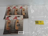 5 x meubelgreep hout beuk 64 mm - afbeelding 1 van  3