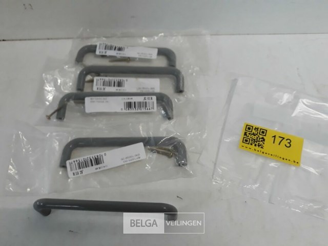 5 x meubelgreep pvc grijs 128 mm - afbeelding 2 van  3