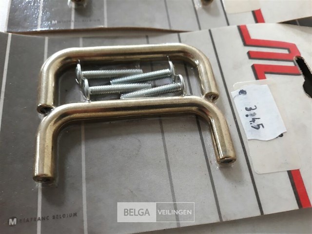 5 x meubelgreep zamak vermessingd 64 mm 2 stuks - afbeelding 3 van  3