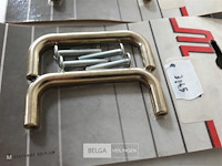 5 x meubelgreep zamak vermessingd 64 mm 2 stuks - afbeelding 3 van  3
