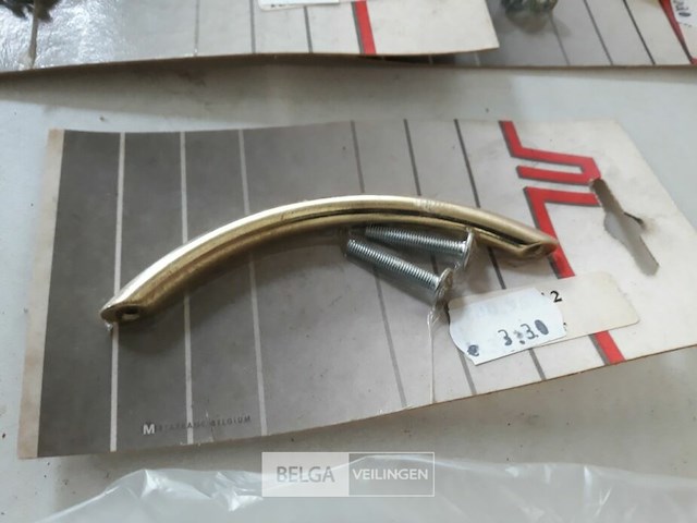 5 x meubelgreep zamak vermessingd 96 mm - afbeelding 3 van  3