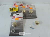 5 x meubeltop zamak messing 30 mm