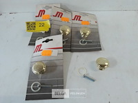 5 x meubeltop zamak messing 30 mm - afbeelding 1 van  3