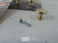 5 x meubeltop zamak messing 30 mm - afbeelding 3 van  3