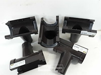 5 x middenspruitstuk 80mm bruin pvc regenafvoer - afbeelding 3 van  3