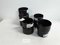 5 x mof 80 mm bruin pvc regenafvoer - afbeelding 2 van  3