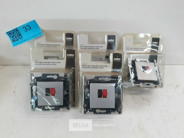 5 x niko inbouw stopcontact luidspreker sterling - afbeelding 2 van  3