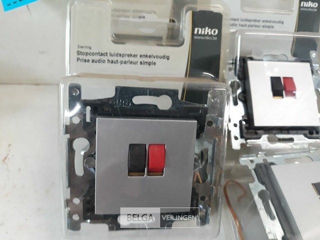 5 x niko inbouw stopcontact luidspreker sterling - afbeelding 3 van  3