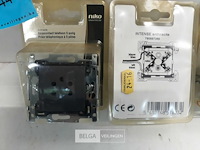 5 x niko inbouw stopcontact telefoon 5polig antraciet - afbeelding 3 van  3