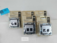 5 x niko inbouw stopcontact telefoon + adsl sterling - afbeelding 2 van  3