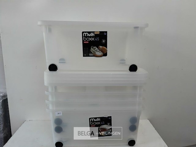 5 x opbergdoos op wielen 60x35x25 cm - afbeelding 1 van  3