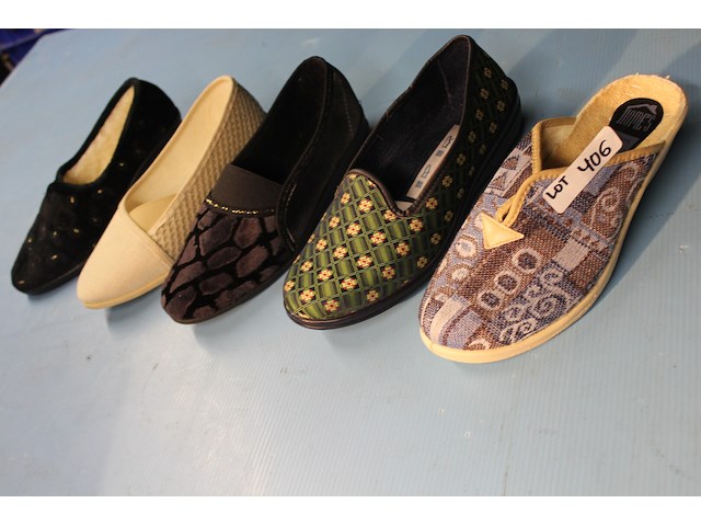 5 x paar damespantoffels maat 38 - afbeelding 1 van  1