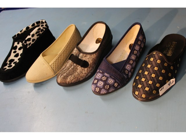 5 x paar damespantoffels maat 38 - afbeelding 1 van  1