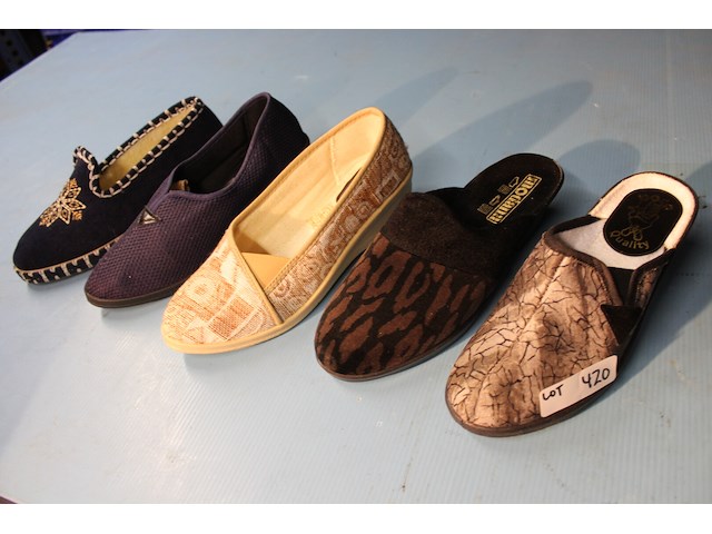 5 x paar damespantoffels maat 38 - afbeelding 1 van  1