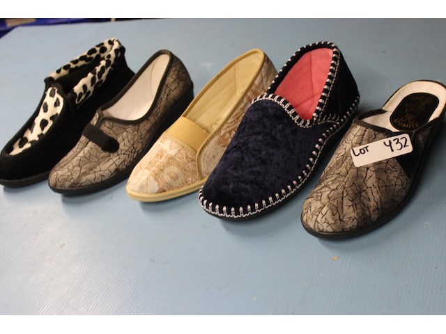 5 x paar damespantoffels maat 39 - afbeelding 1 van  1