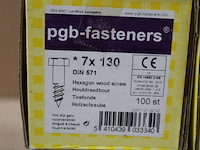 5 x pgbfast houtdraadbout din 571 ø7x130 tvz/100 - afbeelding 2 van  3