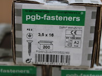 5 x pgbfast spaanderplaatschroef a2 vzk-z ø3,50x16/200 - afbeelding 2 van  3