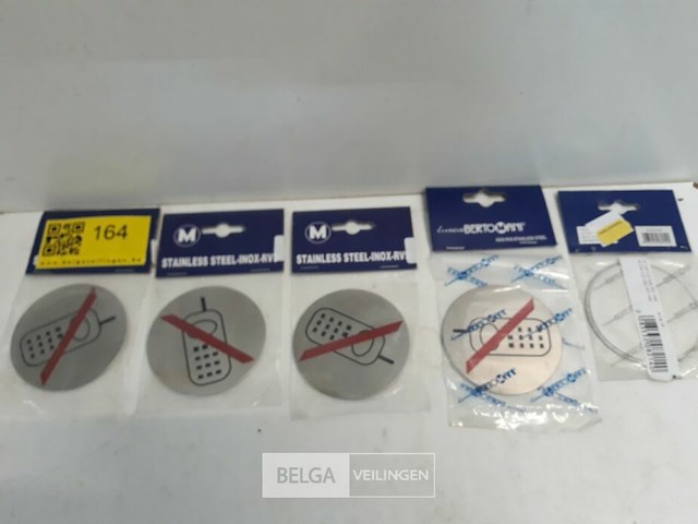 5 x pictogram gsm verboden inox - afbeelding 1 van  3
