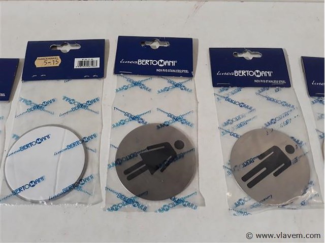 5 x pictogram toilet inox - afbeelding 2 van  2
