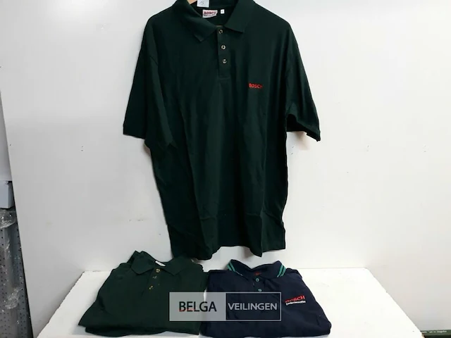 5 x polo groen/blauw bosch xl - afbeelding 1 van  3