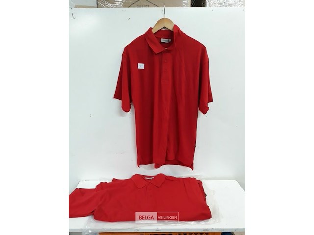 5 x polo shirt rood l - afbeelding 2 van  3