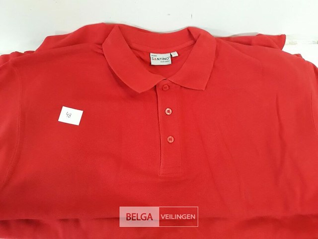 5 x polo shirt rood l - afbeelding 3 van  3
