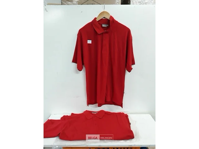 5 x polo shirt rood l - afbeelding 2 van  3