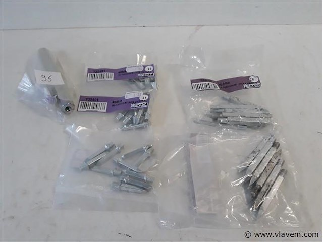 5 x puntdook 40-70mm 10 stuks + drijverdook - afbeelding 1 van  2