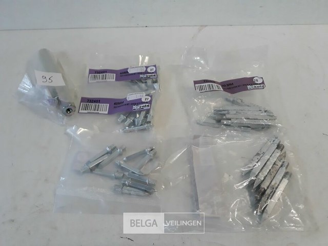5 x puntdook 40-70mm 10 stuks + drijverdook - afbeelding 2 van  3