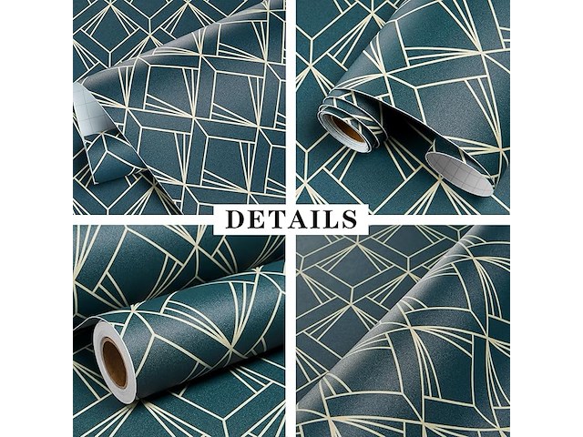 5 x rewallpaper blauw groen behang (zelfklevend) - afbeelding 4 van  4