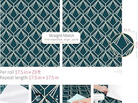 5 x rewallpaper blauw groen behang (zelfklevend) - afbeelding 2 van  4