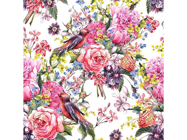 5 x rewallpaper lentebloemenboeketbehang - afbeelding 1 van  6