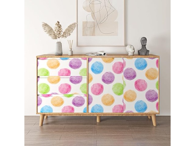 5 x rewallpaper polka dot behang (zelfklevend) - afbeelding 3 van  4