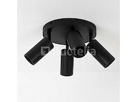 5 x ronde opbouwspot – 4 x gu10 – draaibare spots – zwart - afbeelding 4 van  6