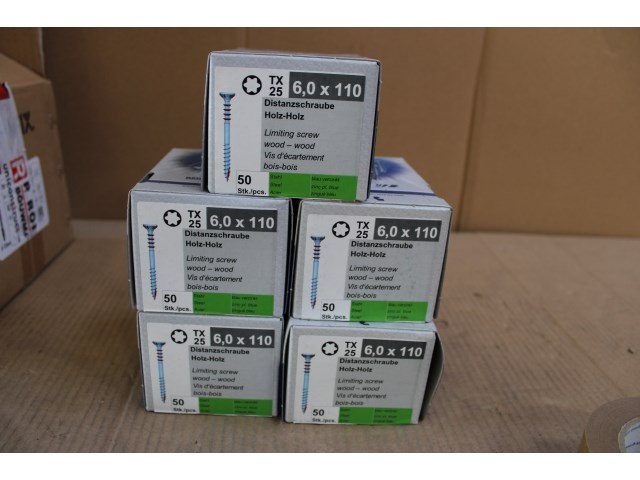 5 x rs afstandsschroef hout-hout 6,0 x110 (hp: 50 stuks) - afbeelding 1 van  2