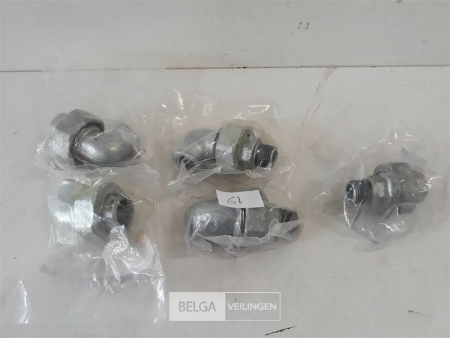 5 x schroefkoppeling 1/2 galva 3 assorti - afbeelding 2 van  3