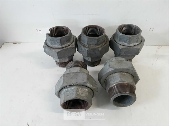 5 x schroefkoppeling 6/4 galva mf - afbeelding 2 van  3