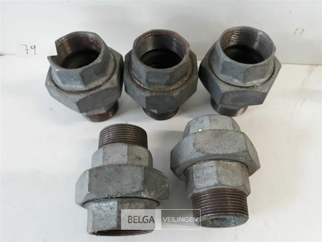 5 x schroefkoppeling 6/4 galva mf - afbeelding 3 van  3